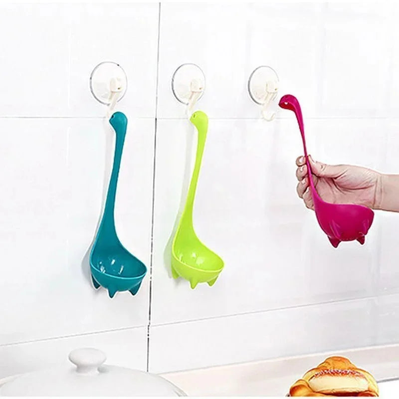 Soup Ladle Gadgets Cute Loch Ness Monster Soup Ladle Large Soup Ladle Long Handle Can Stand Creative Serving Spoon Kitchen Tools